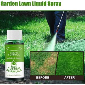 Hippie Green Grass Lawn Spray Seeding, Liquid Seeding Grass Lawn Spray Device Seed Care Watering Set, Seed Spray for Restoring Grass Garden Lawn Dry Spots, Garden Lawn Seed Care Supplies (E)