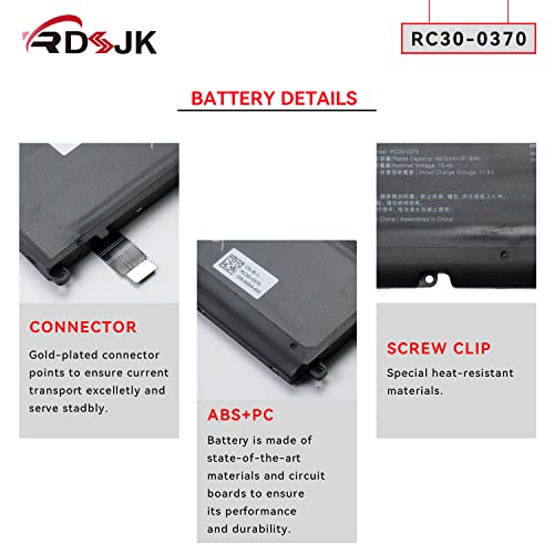 RC30-0370 61.6Wh Laptop Battery for Razer Blade 14 2021 2022 RZ09-0370 RZ09-0368 RZ09-0427 RZ09-0370AE23-R3U1 RZ09-0370BEA3-R3U1 RZ09-0370CEA3-R3U1 RZ09-0427EE23-R3U1 RZ09-0427EEM3-R3U1 RZ09-0427PEA3