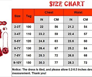 Uplus ME Ladybug Costume Girls Ladybug Dress Lady Bug Costumes for Kids Toddler Ladybird Dress Up Set for Halloween Birthday (2-3T/100)