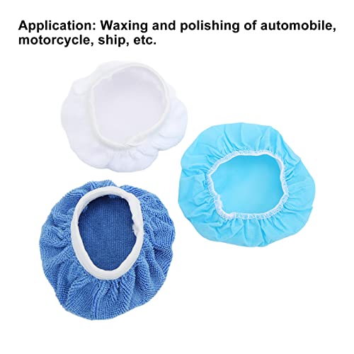 24 Pcs 6 Inches Buffer Bonnets Waxers Bonnet Set,Car Orbital Buffer Polisher Pad Bonnet Microfiber Polishing Buffing Bonnet Set for Cars Motorcycles