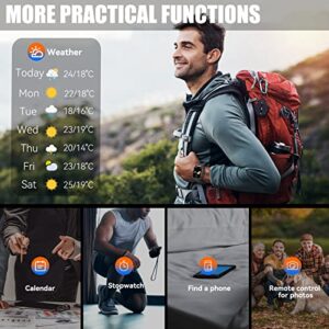 EIGIIS Military Smart Watches for Men 1.96” HD Big Screen Rugged Smart Watch (Answer/Dial Calls) Outdoor Tactical Sports Watch Fitness Tracker Smartwatch for iPhone Compatible with Android Phones