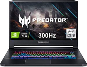 acer predator triton 500 gaming laptop, 15.6" fhd nvidia g-sync display 300hz, intel core i7-10750h, nvidia geforce rtx 2070 super, 32gb ddr4 ram, 1tb nvme ssd, wi-fi 6, rgb backlit kb