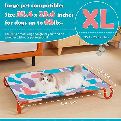 petamore XL Size Self - Cooling Pet Mats for Dogs and Cats - Pressure Activated Non-Toxic Solid Cooling Gel Dog Bed Summer Pets Pads