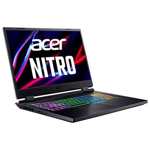 acer Nitro 5 Gaming Laptop 17.3" FHD IPS 144Hz Gamer Laptops, Intel 12 Cores i5-12500H Up to 4.5GHz, GeForce RTX 3050, 16GB RAM, 1TB SSD, RGB Backlit Keyboard, Windows 11, with HDMI Cable
