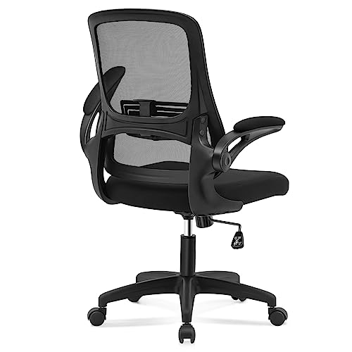 QY Ergonomic Office Chairs Mesh Office Chair Adjustable Armrest Lumbar Support Lift Swivel Tilt Function Comfortable Mesh Computer Chair with Height Adjustment Swivel Executive Task Chair