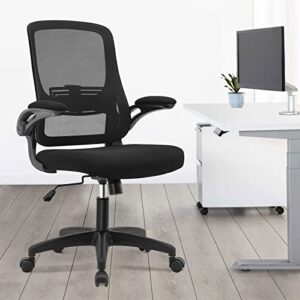 QY Ergonomic Office Chairs Mesh Office Chair Adjustable Armrest Lumbar Support Lift Swivel Tilt Function Comfortable Mesh Computer Chair with Height Adjustment Swivel Executive Task Chair