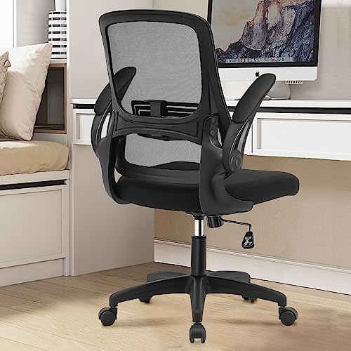 QY Ergonomic Office Chairs Mesh Office Chair Adjustable Armrest Lumbar Support Lift Swivel Tilt Function Comfortable Mesh Computer Chair with Height Adjustment Swivel Executive Task Chair