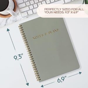 Simplified Daily Planner And Notebook With Hourly Schedule - Aesthetic Spiral To do List Notepad to Easily Organize Your Tasks And Appointments - Stylish Book And School Or Office Supplies For Women