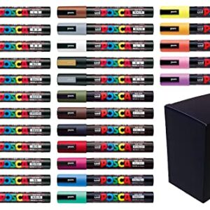 Posca Paint Marker Pen (PC-5M) 29 Colors Full Set with Original Box Japan Import