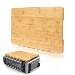 compatible with ninja foodi sp101 sp201 sp301 cutting board, heat resistant space save board for ninja sp101/201/301 dual heat air fryer, toaster oven, protect cabinets, bamboo