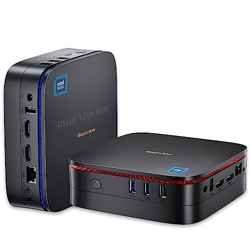 Blackview MP60 Mini PC Intel 12th N95(up to 3.4GHz), Mini Desktop Computer 16GB RAM 512GB SSD, Window 11 Pro Support Dual 4K HDMI Display, Dual WiFi, BT4.2 for Business, Home, Office