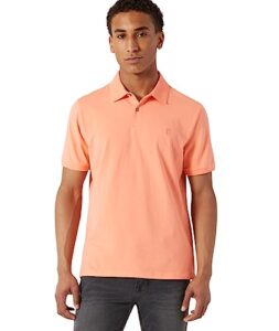 dkny men’s polo shirt – cotton mens short sleeve polo shirts | no curl collar quick dry regular fit moisture-wicking golf shirt for men (sizes: s-2xl) coral