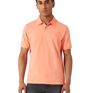 DKNY Men’s Polo Shirt – Cotton Mens Short Sleeve Polo Shirts | No Curl Collar Quick Dry Regular Fit Moisture-Wicking Golf Shirt for Men (Sizes: S-2XL) Coral