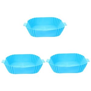 luxshiny air fryer pan deep fryer airfryer oven air fryer oven pan 3pcs baking oven silicone pot air fryer cooking pot non stick air fryer liner reusable silicone liner silica gel