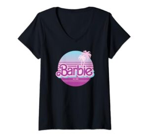 barbie - dream summer retro sunset v-neck t-shirt