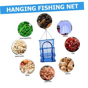 BESPORTBLE Foldable Fish Cage Vegetable Dryer Food Dryer Rack Hanging Basket Dryer Fruit Dryer Mesh Hanging Net Shrimp Fish Drying Net Hanging Clothes Drying Rack Fruit Hanging Net Nylon Mesh