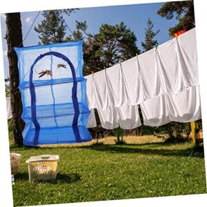 BESPORTBLE Foldable Fish Cage Vegetable Dryer Food Dryer Rack Hanging Basket Dryer Fruit Dryer Mesh Hanging Net Shrimp Fish Drying Net Hanging Clothes Drying Rack Fruit Hanging Net Nylon Mesh