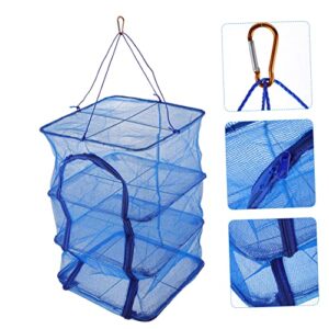 BESPORTBLE Foldable Fish Cage Vegetable Dryer Food Dryer Rack Hanging Basket Dryer Fruit Dryer Mesh Hanging Net Shrimp Fish Drying Net Hanging Clothes Drying Rack Fruit Hanging Net Nylon Mesh