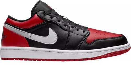 Nike Air Jordan 1 Low Men's Shoes Alternate Bred Toe 553558 066 (us_Footwear_Size_System, Adult, Men, Numeric, Medium, Numeric_10) White/Black