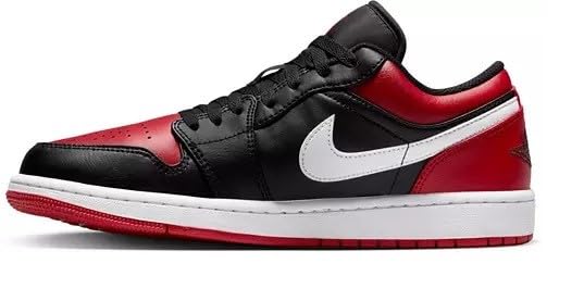 Nike Air Jordan 1 Low Men's Shoes Alternate Bred Toe 553558 066 (us_Footwear_Size_System, Adult, Men, Numeric, Medium, Numeric_10) White/Black