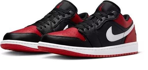 Nike Air Jordan 1 Low Men's Shoes Alternate Bred Toe 553558 066 (us_Footwear_Size_System, Adult, Men, Numeric, Medium, Numeric_10) White/Black