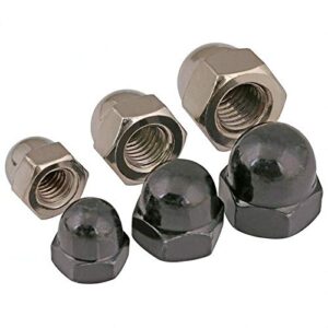 EPMANN Hex Acorn Cap Nuts M3~M12 Carbon Steel Ni-Plated/Black Zinc Plated Hexagon Cap Nuts Dome Cover Nuts Acorn Nuts (Color : Black Zinc Plated_M5(20pcs))