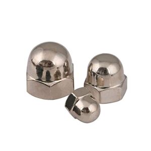 epmann hex acorn cap nuts m3~m12 carbon steel ni-plated/black zinc plated hexagon cap nuts dome cover nuts acorn nuts (color : ni plated_m8(5pcs))