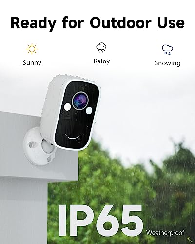 Security Cameras Wireless Outdoor,2K Battery Powered AI Motion Detection Spotlight Siren Alarm WiFi Surveillance Indoor Home Camera, Color Night Vision, 2-Way Talk, Waterproof, Cloud/SD Storage