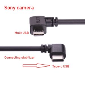 Camulti Multi to USB-C Type C Control Cable for DJI Ronin RSC2 RS2 RS3 RS3 pro RS3 Mini stabilizer Compatible with Sony Camera a6300 a6400 a7M3 a7S2 a7R3 a7R4 a7S3 a7M4