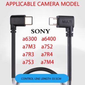 Camulti Multi to USB-C Type C Control Cable for DJI Ronin RSC2 RS2 RS3 RS3 pro RS3 Mini stabilizer Compatible with Sony Camera a6300 a6400 a7M3 a7S2 a7R3 a7R4 a7S3 a7M4