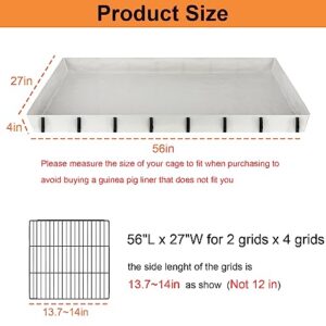 Lonepetu Waterproof Guinea Pig Cage Tarp Bottom for C & C Grids Habitat, 56“*27” Washable Guinea Pig Cage Liner Base for Rabbits Hamsters Hedgehogs Ferrets Small Pets (No Cage)