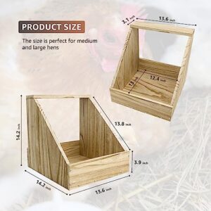RIFPOD Hens Nesting Box,Single Compartment Chicken Nesting Boxes,Chicken Coop Accessories,Laying Box for Hens,Poultry,Birds,Duck,2 Pack