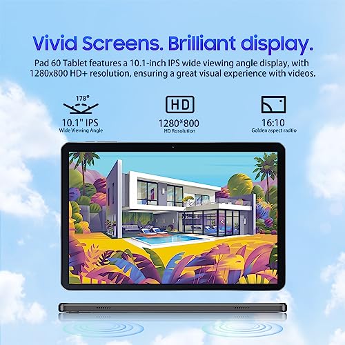 OSCAL 2023 Newest Android 12 Tablet, 10.1 Inch Tablets with 64GB ROM 1TB Expand, 25W/6580mAh Fast Charging, 800 x 1080p HD IPS Touch Screen, 2+5MP Dual Camera, WiFi, BT, Google Certified, Blue