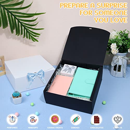 Ireer 30 Pcs Gift Boxes with Lids 10 x 10 x 4 Inch Bridesmaid Proposal Boxes for Presents with Ribbon Paper Gift Boxes for Wedding Birthday Party Baby Shower Anniversaries Packaging Wrapping