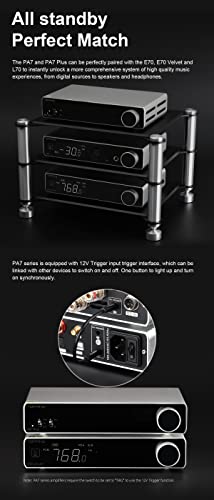Topping PA7 Series PA7 Plus XLR TRS RCA Input Fully Balanced High Performance Power Amplifiers (PA7 Plus Black)