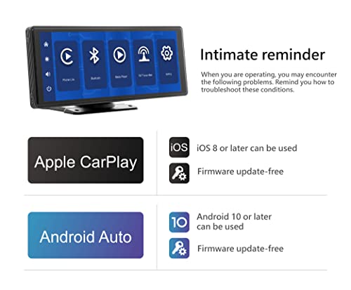 Coral RX10 Newest 10.26-inch Wireless Carplay/AirPlay & Android Auto/Cast Navigation Infotainment Car Stereo, Supporting Bluetooth, AUX, FM Transmitter & All Cars Trucks (RX10)