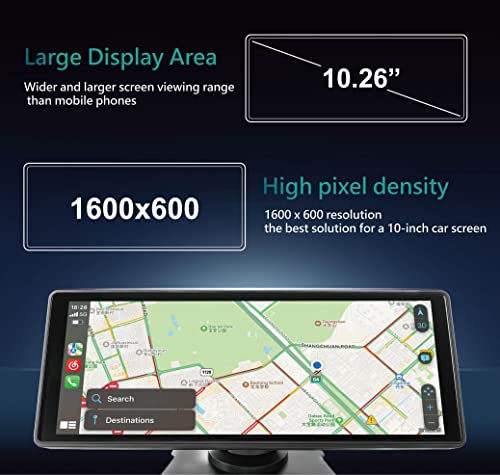 Coral RX10 Newest 10.26-inch Wireless Carplay/AirPlay & Android Auto/Cast Navigation Infotainment Car Stereo, Supporting Bluetooth, AUX, FM Transmitter & All Cars Trucks (RX10)