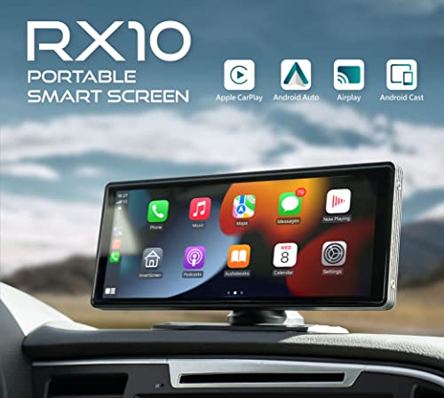 Coral RX10 Newest 10.26-inch Wireless Carplay/AirPlay & Android Auto/Cast Navigation Infotainment Car Stereo, Supporting Bluetooth, AUX, FM Transmitter & All Cars Trucks (RX10)