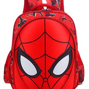 SUFRAH 13inch Cartoon Backpack Red&Blue Comic Waterproof Durable Lightweight Bookbag Fashion Causal Travel Bag