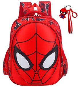 sufrah 13inch cartoon backpack red&blue comic waterproof durable lightweight bookbag fashion causal travel bag