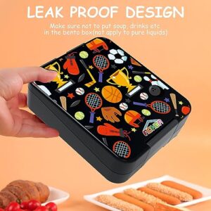 AOHEA Kids Bento Boxes Lunch Box for School, Leak-Proof Small Bento Box 4 Compartment Toddler Lunch Container for Daycare, Ideal Portions Size for Ages 3 to 7, BPA-Free&Dishwasher Safe(Ball)