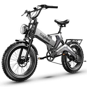 euy electric bike for adults,[unibody magnesium alloy] 1000w motor 48v 25ah/16ah battery folding electric bicycles, 20" fat tire electric bike,snow beach mountain ebike,full suspension,8 speed gears
