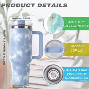 40 oz Tumbler with Handle and Straw Lid,Stainless Steel Travel Mug Water Bottle Cup,Reusable Insulated Vacuum splashproof Cup,for Car,Home,Office,Gifts