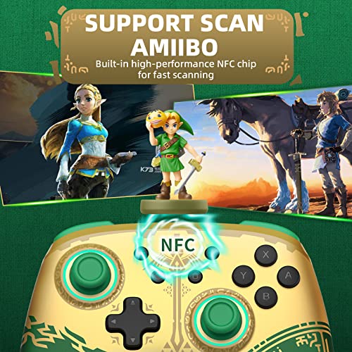 IINE Switch Controller, Wireless Switch Pro Controllers with Controller Storage Case, Switch Remote Gamepad with NFC, Turbo, Vibration, Wake Up and Motion Control Function