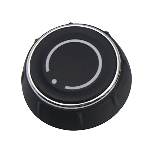 RuiWen PSKB002R Volume Control Knob Compatible with Porsche 911 2011-2018 991, Boxster 2012-2016 981, Cayenne 2011-2018 958, Cayman 2012-2016 981, Panamera 2009-2016 970, Macan 2014-2017 Blcak Silver