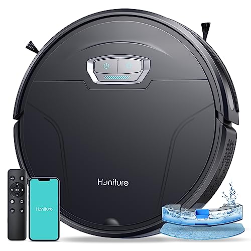 Honiture Robot Vacuum and Mop Combo, G20 Pro Robot Vacuum Cleaner 3 in 1, 4500pa Strong Suction, Self-Charging, App&Remote&Voice Control, Compatible with Alexa, Ideal for Carpet, Hard Floor, Pet Hair