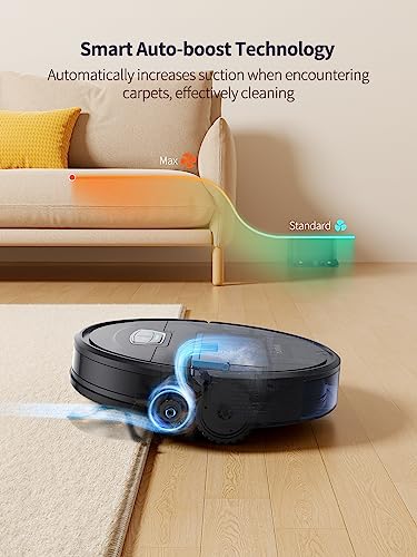 Honiture Robot Vacuum and Mop Combo, G20 Pro Robot Vacuum Cleaner 3 in 1, 4500pa Strong Suction, Self-Charging, App&Remote&Voice Control, Compatible with Alexa, Ideal for Carpet, Hard Floor, Pet Hair