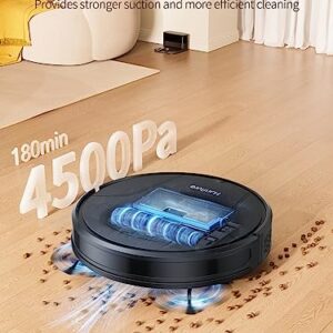 Honiture Robot Vacuum and Mop Combo, G20 Pro Robot Vacuum Cleaner 3 in 1, 4500pa Strong Suction, Self-Charging, App&Remote&Voice Control, Compatible with Alexa, Ideal for Carpet, Hard Floor, Pet Hair