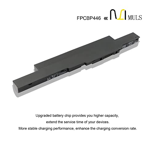 MULS 72Wh FPCBP446 Laptop Battery Replacement for Fujitsu LifeBook T725 T726 Series Notebook FPCBP446AP FMVNBP236 FPB0344S FPB0318S CP673831-01 CP702410-01 CP743061-01 6400mAh 11.25V 6-Cell