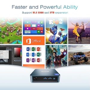 Trycoo WI-4 Mini PC with Intel N5105(2.9GHz) Processor,16GB DDR4 RAM and 512GB M.2 2280 SSD Mini Desktop Computer,BT4.0,Dual WiFi,Dual 4K HD HDMI Ports,Gigabit Ethernet for Home/Office/Study